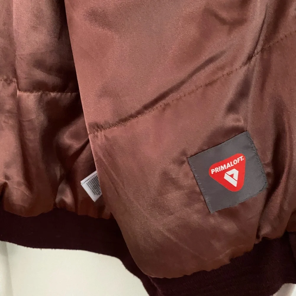 Gap Woman’s Bomber Jacket . Size Small . Burgundy color. - Picture 4 of 14